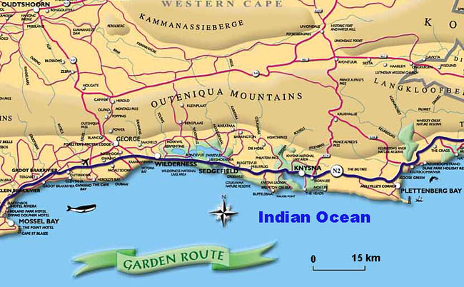 Garden Route South Africa Map